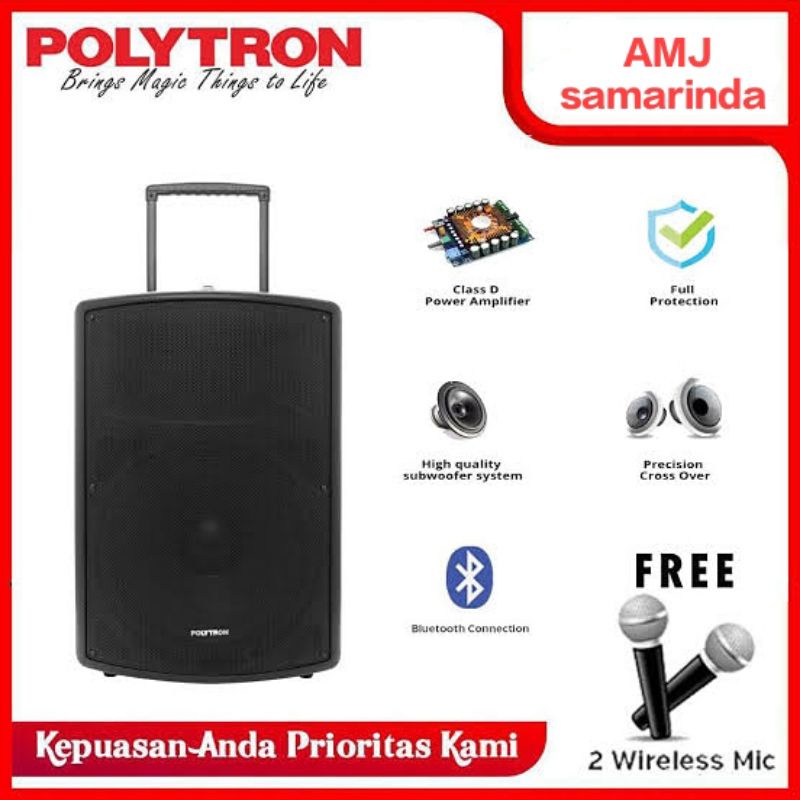 Speaker bluetooth 15" POLYTRON PASPRO 15 F3