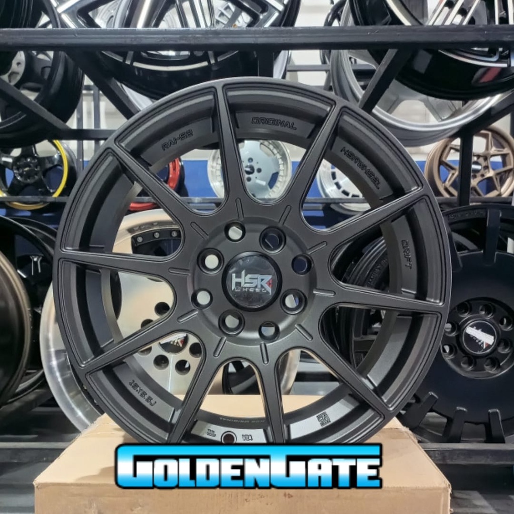 Velg mobil variasi R15 HSR RAI-S2 Ring 15X65 grey dop murah buat freed kijang sirion dll murah