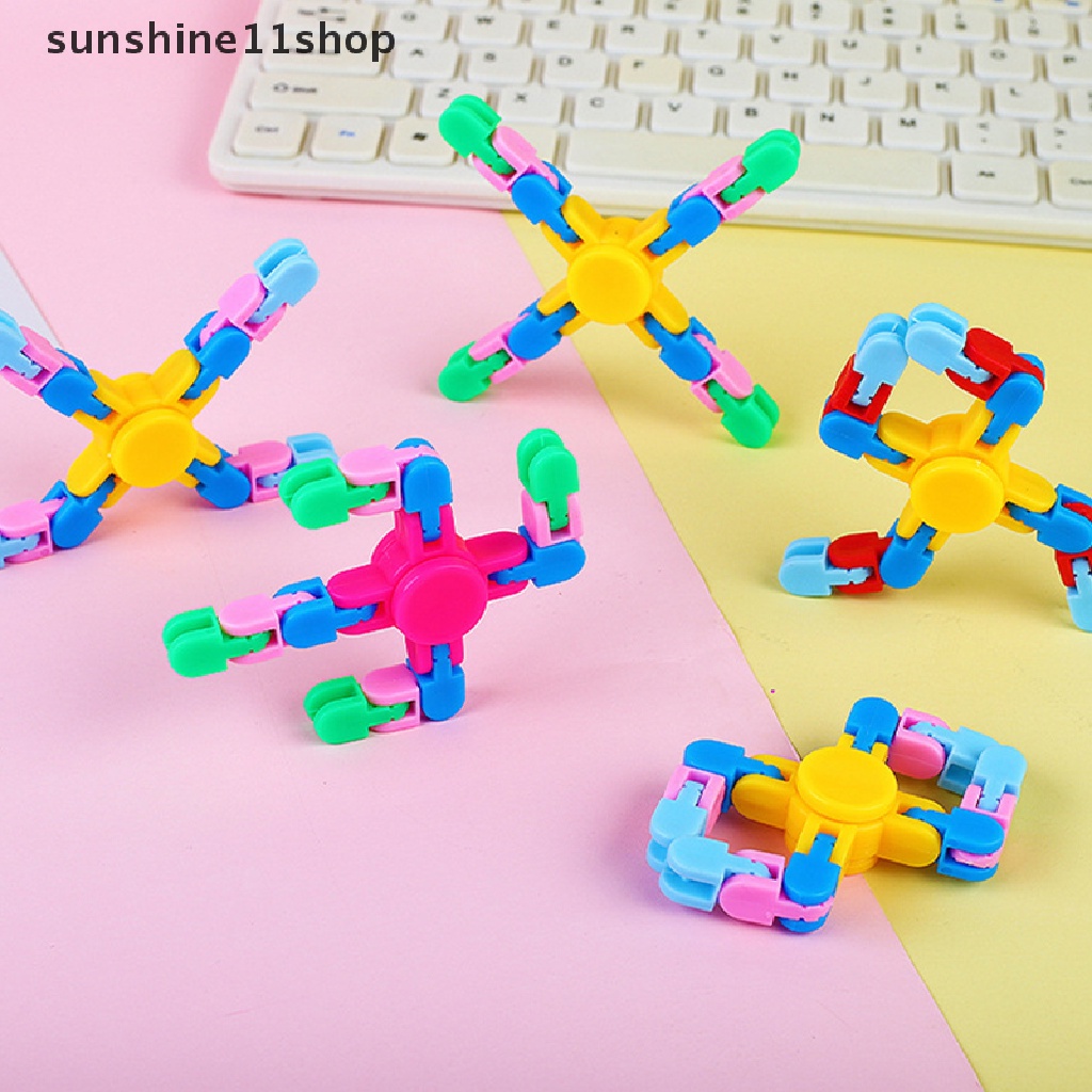 Sho Kreatif Meredakan Stres Rantai Gyro Anak Jari Interaktif Spinner Gyro Mainan Edukasi Portabel Mainan Pelatihan Otak Edukasi N