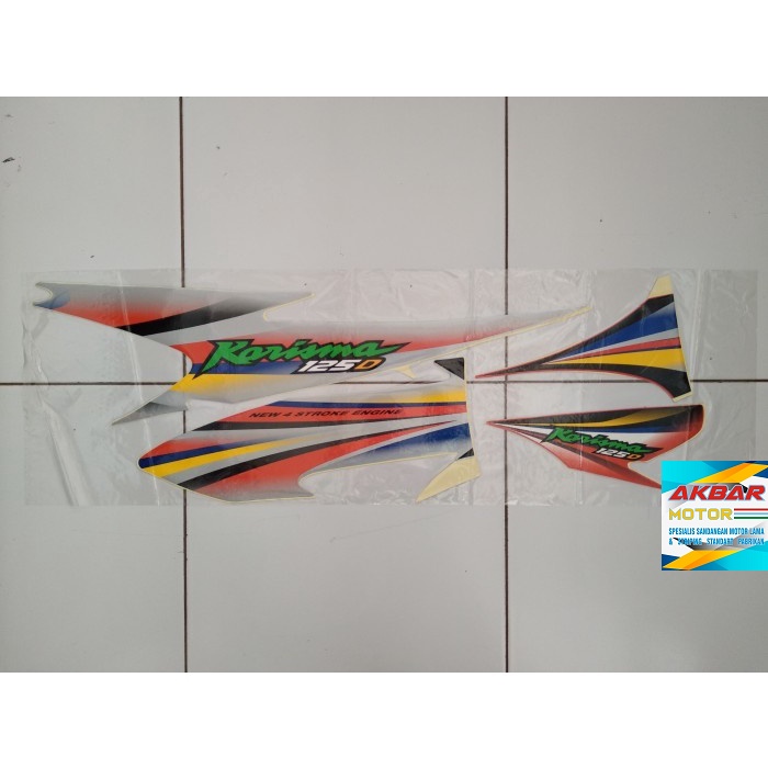 Striping Sticker lis Honda Karisma 125d 2003 2004 Silver Orange