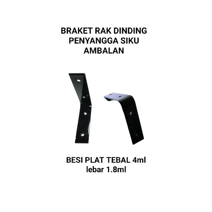 Bracket Rak Dinding Penyangga Besi Siku Ambalan Serbaguna/besi siku ambalan kayu