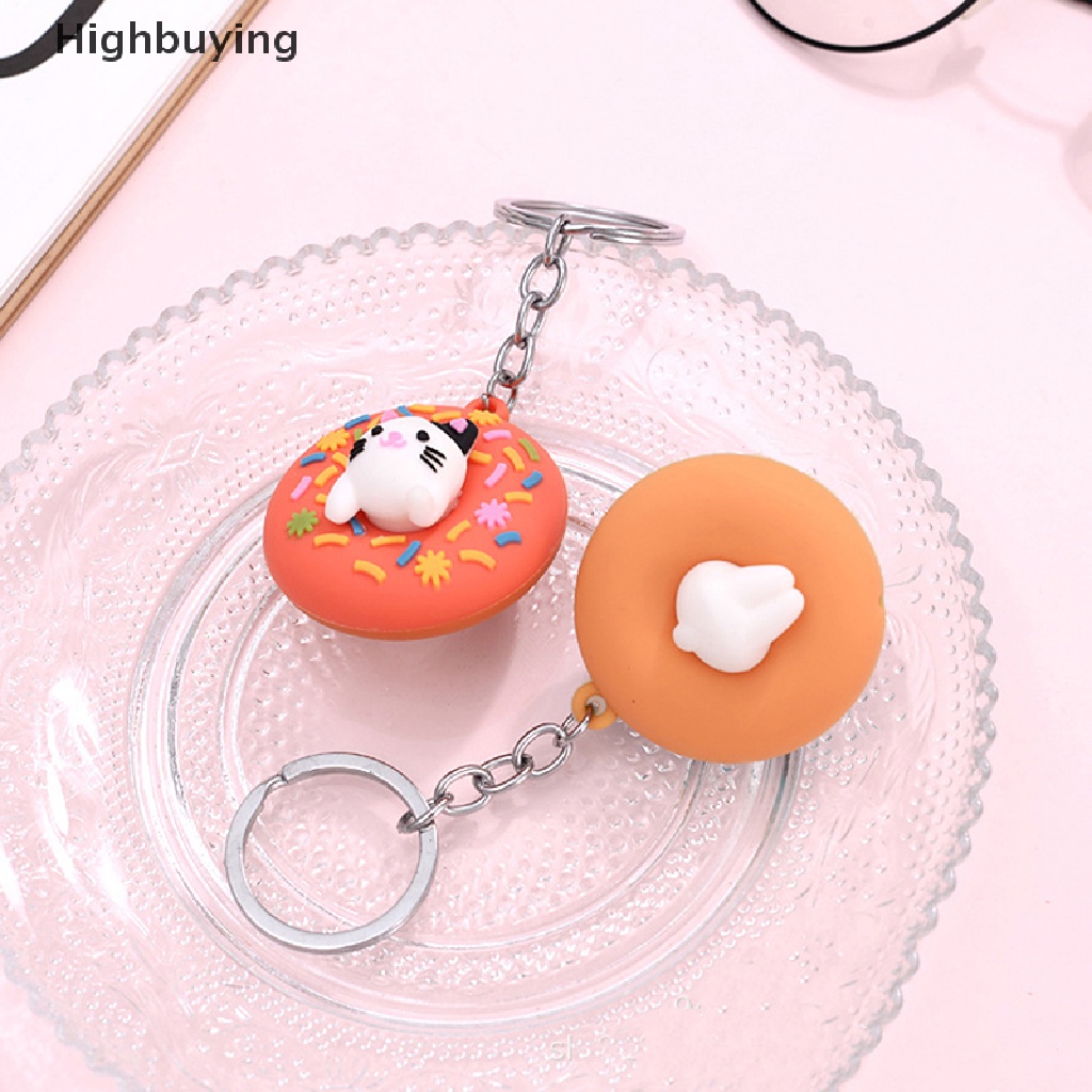 Hbid Colorful Lucu Manis Donat Gantungan Kunci Untuk Kunci Kucing Corgi Lucu Pet Key Chain Kreatif Ransel Mobil Liontin Acceesories Keyring Hadiah Glory