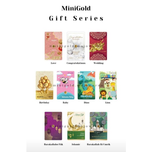 mini gold gift series 0.05 gram hadiah ulang tahun, birtday, wedding, congratulation, baby born, lov