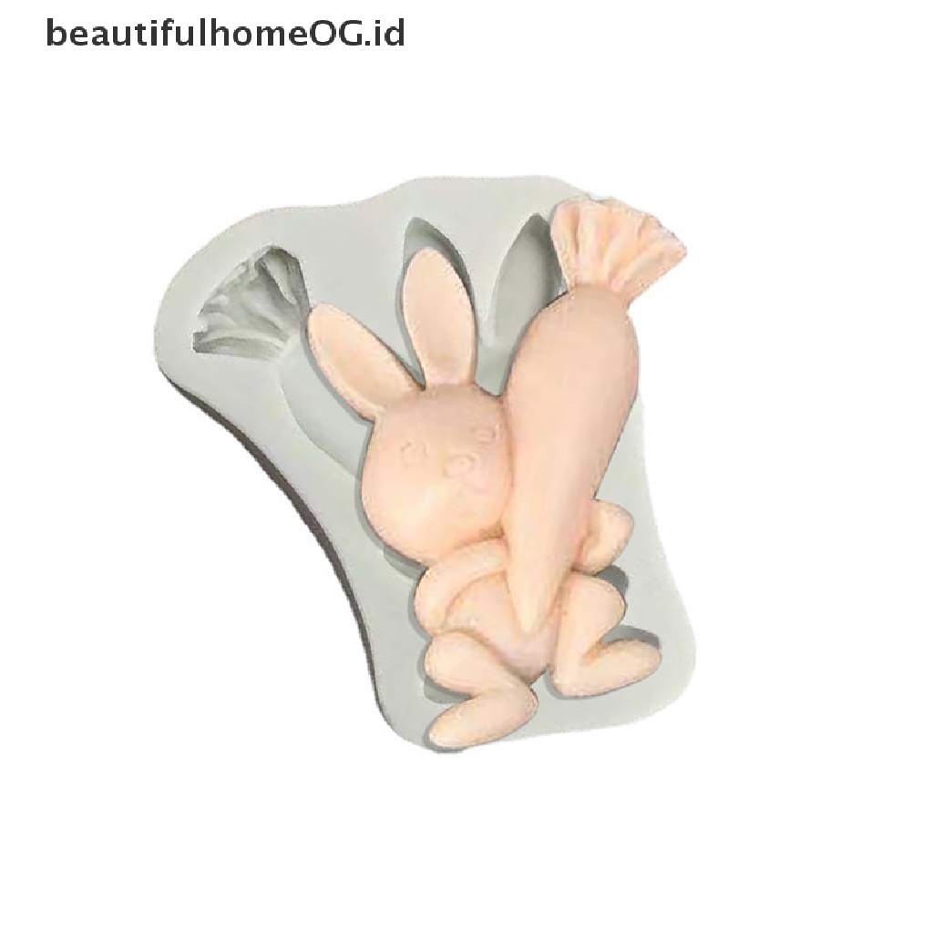 // Beautifulhomeog.id// Easter Rabbit Fondant Silicone Mold Wortel Alat Kue Cookies Baking Cetakan Telur **