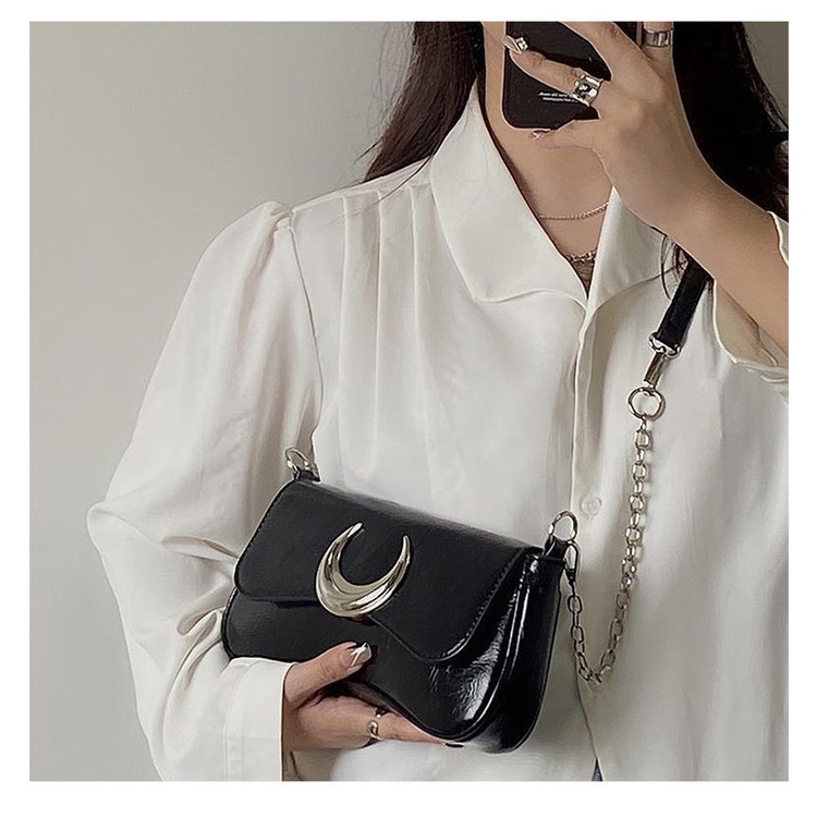 BAO084 Tas Selempang Bulan Kulit Wanita Tas Cewek Mini Handbag Shoulder Bag