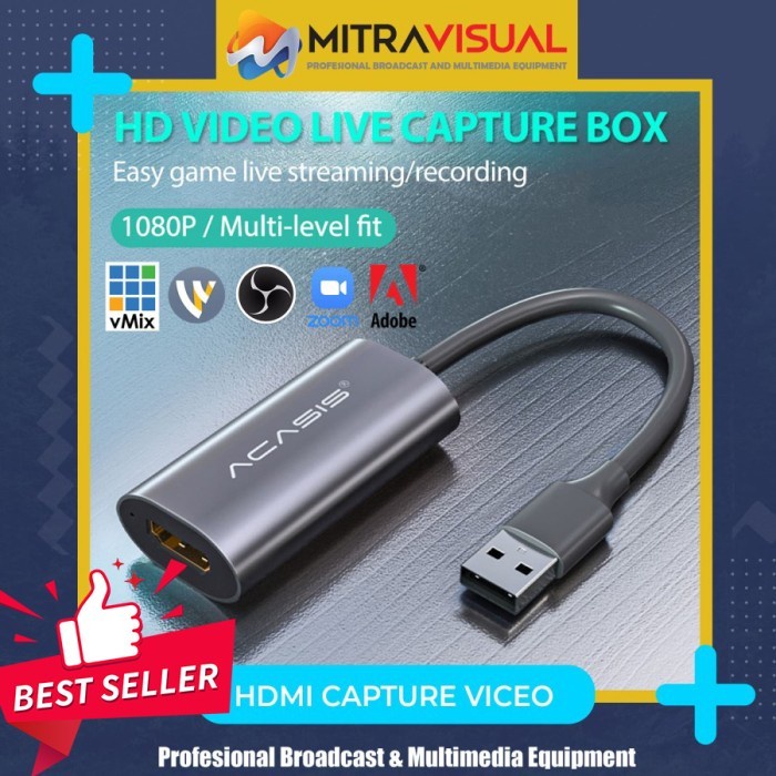 Best Seller Acasis Hdmi Video Capture Support Vmix,Zoom,Wirecast,Skype,Obs
