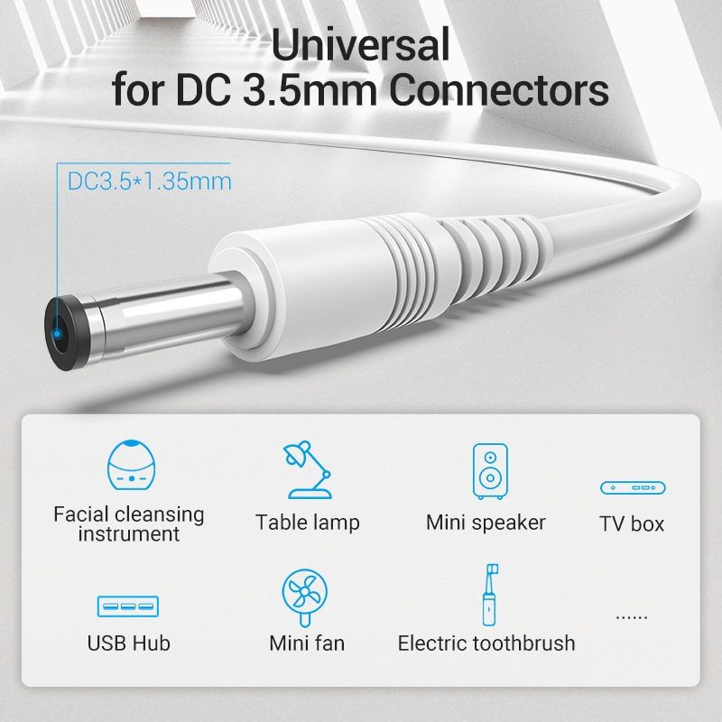 Vention Kabel Power USB to DC 3.5mm 5V