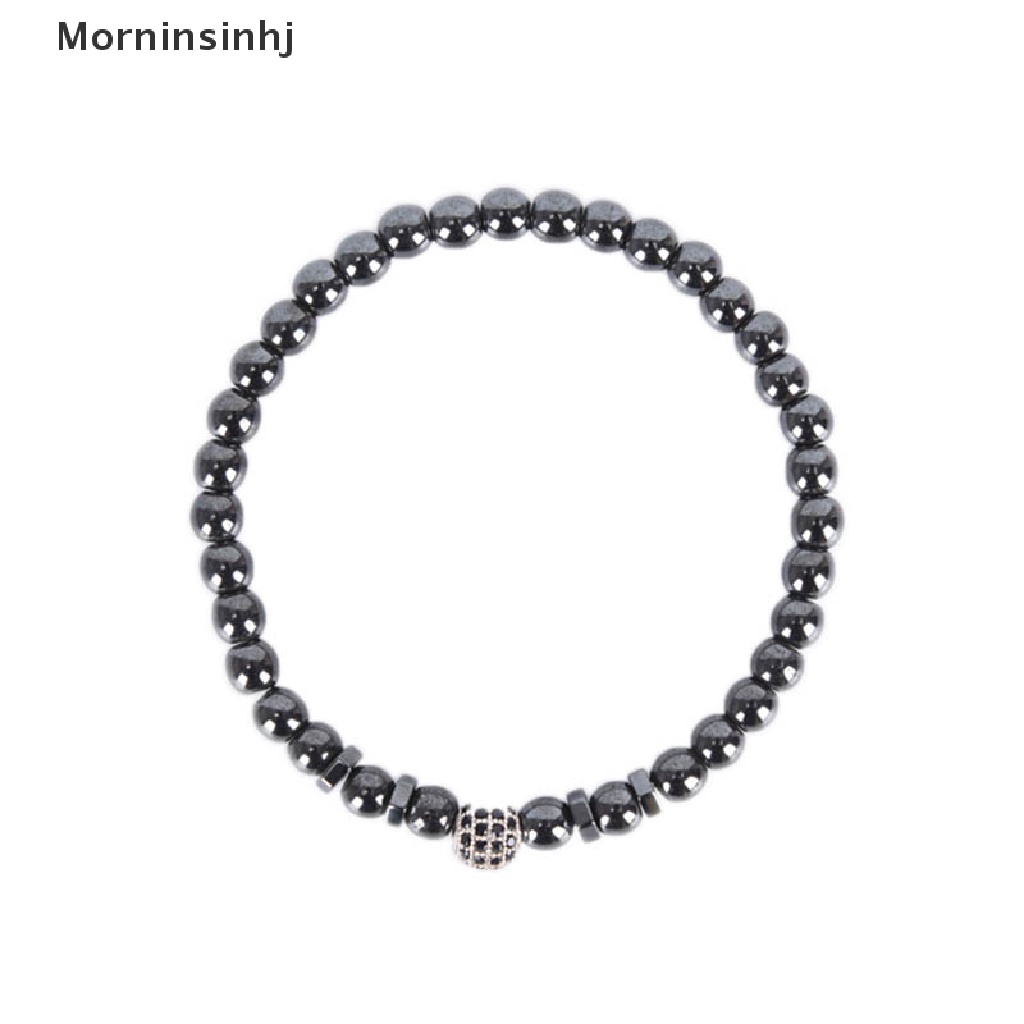 Mornin Gelang Manik Batu Hematite Magnetik Perawatan Kesehatan Magnet Pria Perhiasan Hadiah id