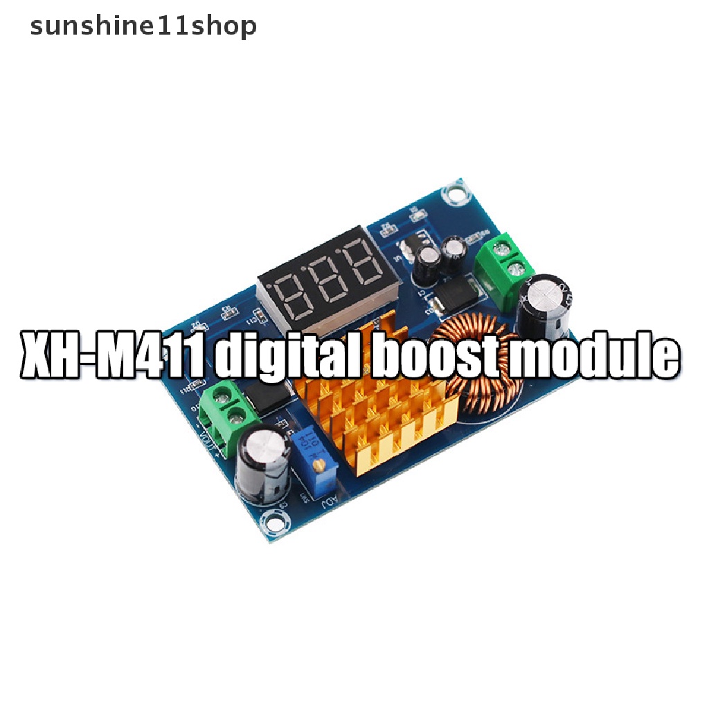 Sho XH-M411 DC-DC Digital Booster Board Boost Module Digital Voltmeter DC-DC Step Up Module Boost Converter Board 5A Power Adjustable Untuk Tegangan N