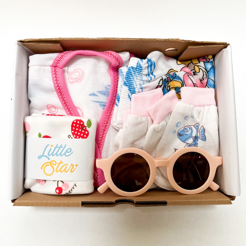 6in1 Mini Baby Gift Set Hampers Baju Bayi Newborn Kado Lahiran Unisex