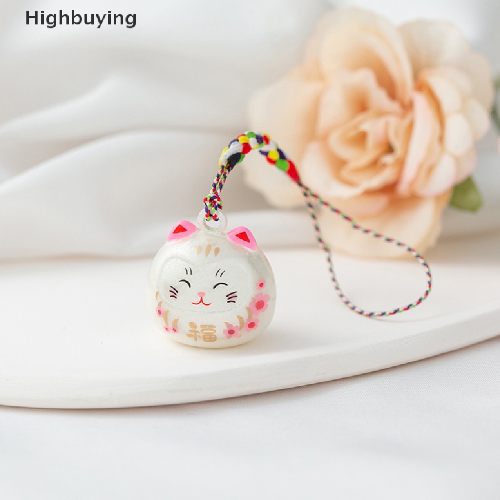 Hbid Lucu Kartun Kucing Beruntung Bell Kerajinan Ornamen Hewan Kecil Gantungan Kunci Siswa Ransel Liontin Kreatif Dekorasi Lucky Key Ring Glory