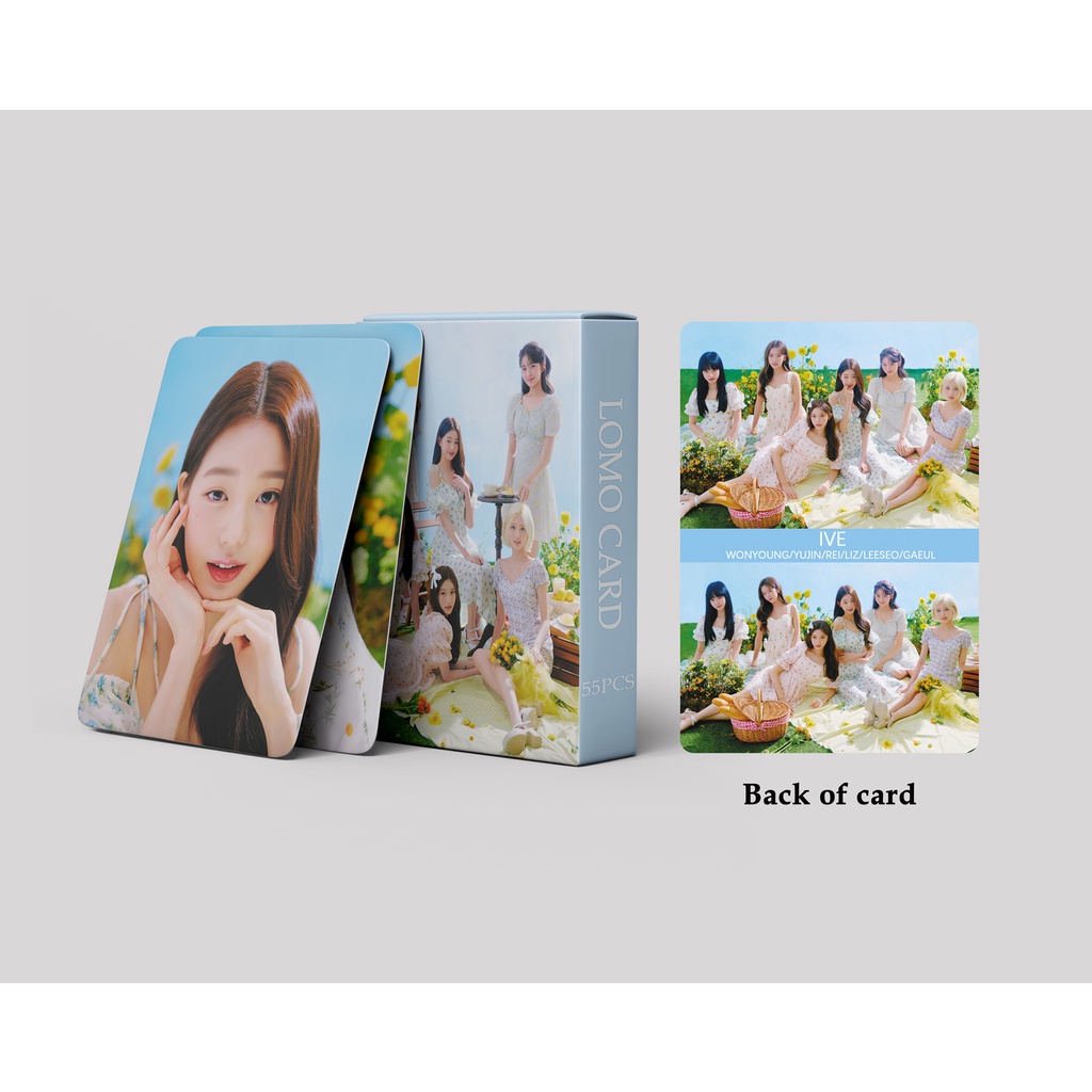 55pcs / box IVE Album GARDEN Photocards Rei Yujin Liz Wonyoung Gaeul Leeseo Lomo Cards Kpop Postcards