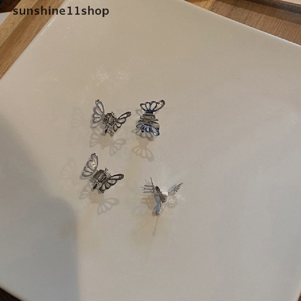 Sho 10pcs Korea Lucu Mini Logam Berongga Kupu-Kupu Jepit Rambut Hair Claw Untuk Anak Perempuan Anak 2022fashion Mahasiswa Anak Hair Clip Headwear N