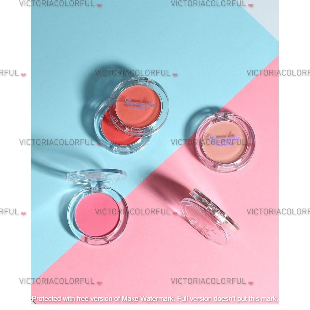 Lameila Blush On Palette Matte Anti Air dan Tahan Lama Tekstur halus