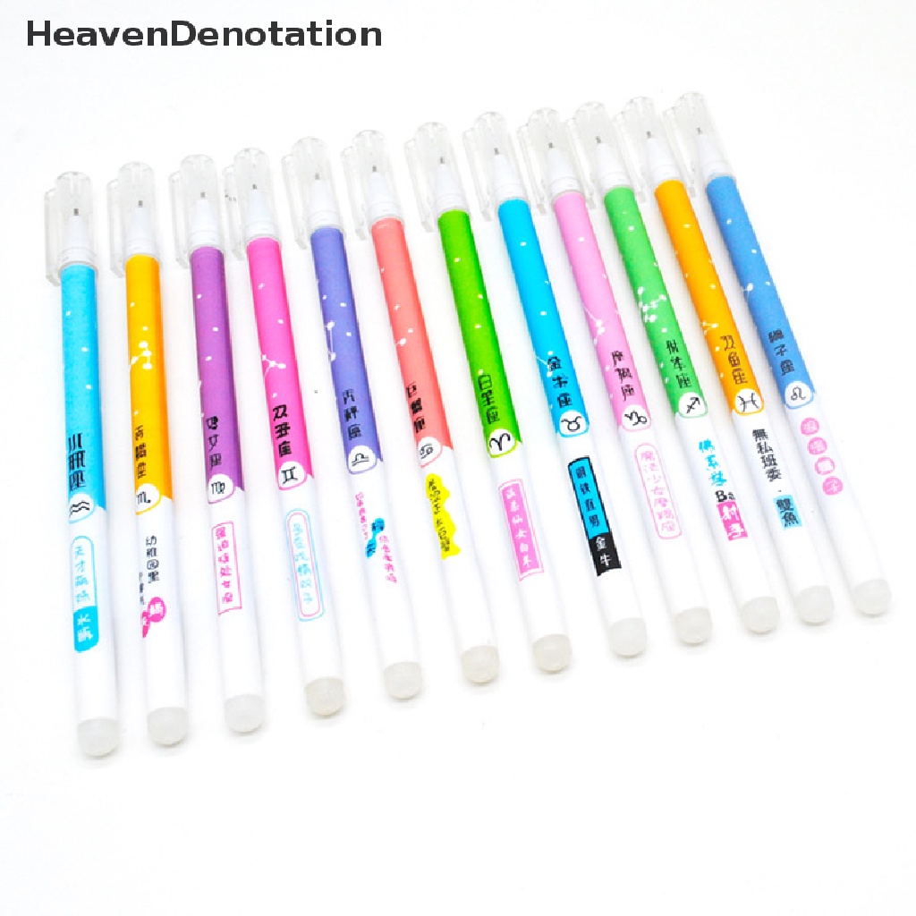 [HeavenDenotation] 4pcs/set Unicorn Erasable Gel Pen 0.5mm Kawaii Blue Black Ink Wrig Pens Pegangan Dapat Dicuci Untuk Perlengkapan Alat Tulis Kantor Sekolah HDV