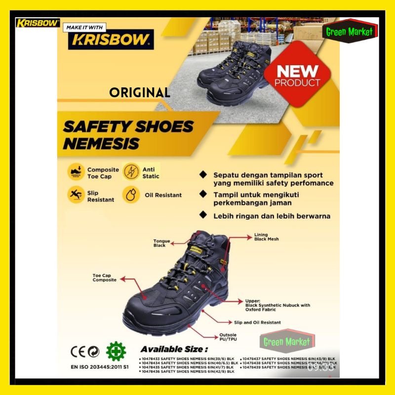 Sepatu Safety Krisbow NEMESIS || Safety Shoes Krisbow NEMESIS