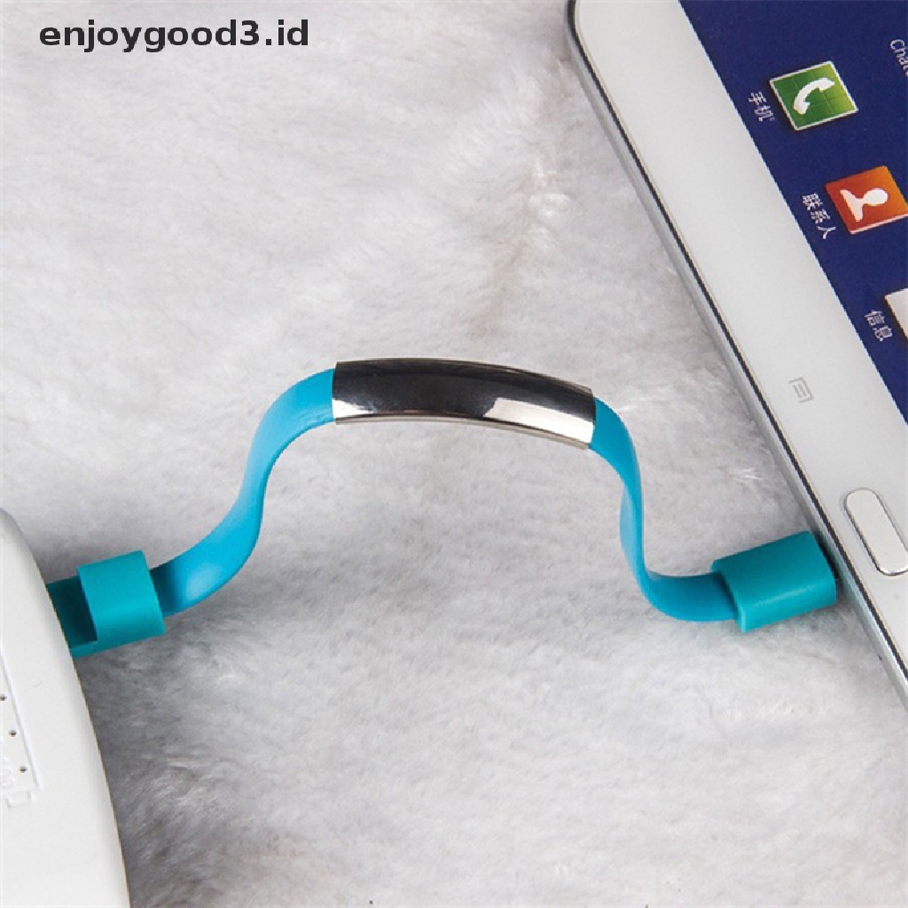 【 Rready Stock 】 Bracelet Micro USB Type C Cable Wristband USB C Data Charging Cable For I-Phone Android Charger （ ID ）