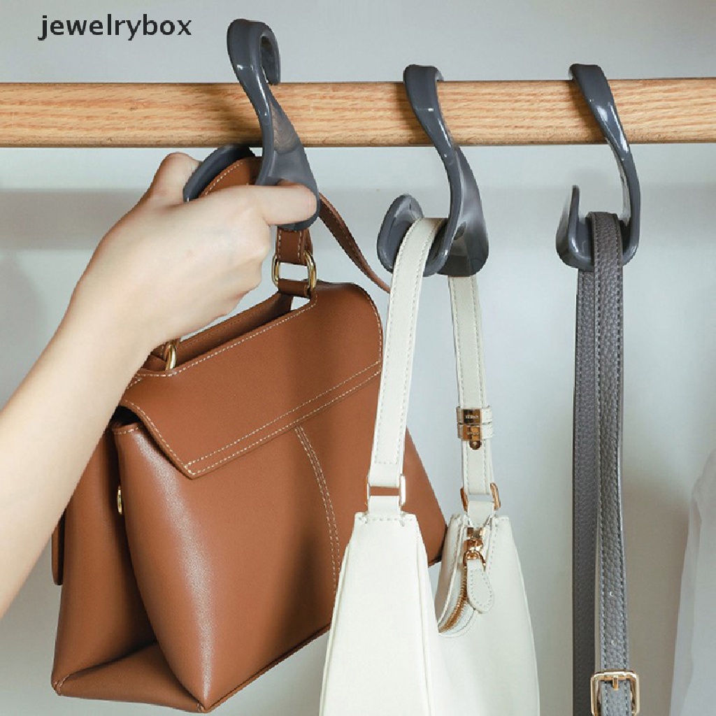 [jewelrybox] Lemari Pakaian al Handbag Organizer Gantungan Hook Awet Di Atas Batang Lemari Rak Penyimpanan Gantung Untuk Topi Syal Selendang Dasi Butik