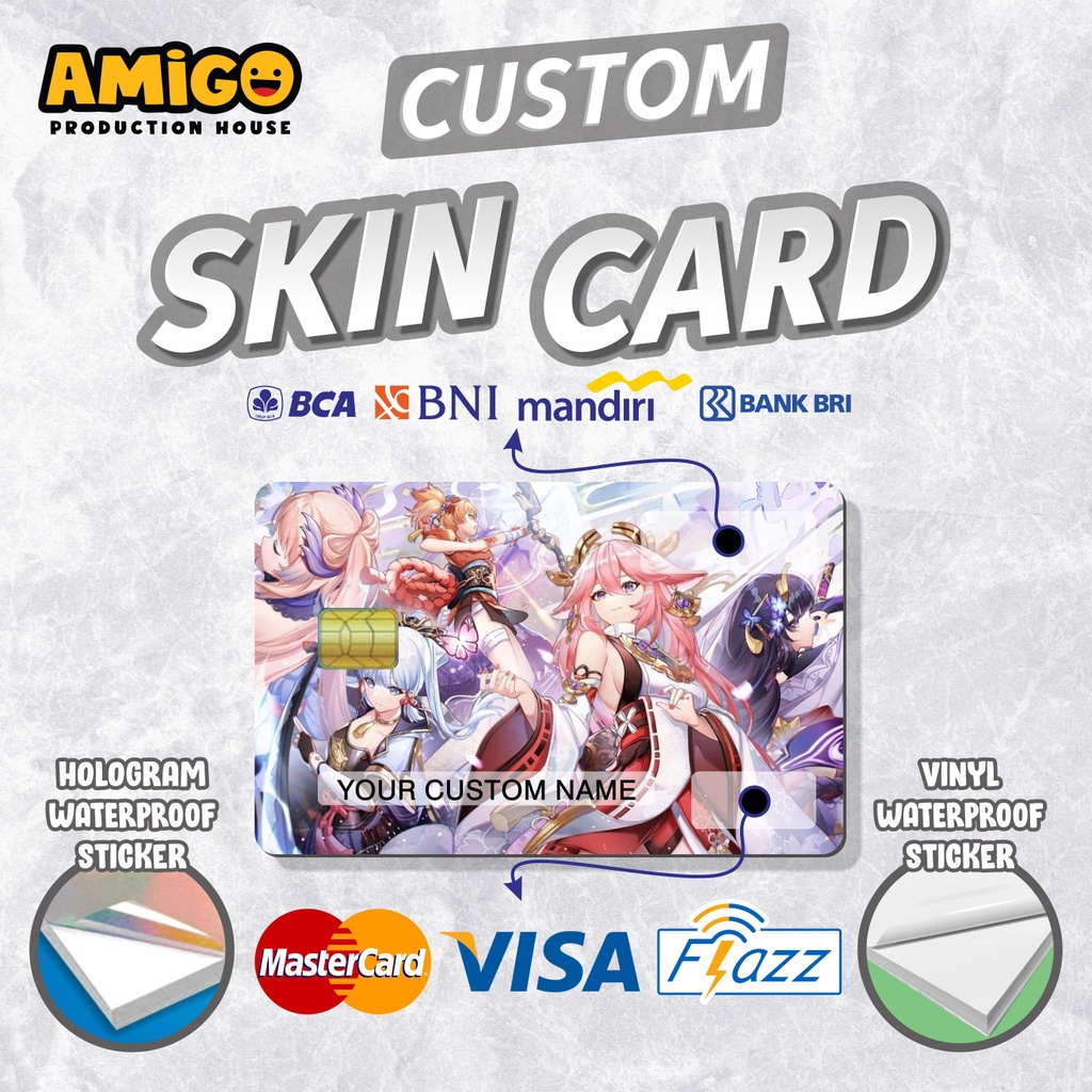 

STICKER HOLOGRAM GENSHIN IMPACT GAME STICKER SKIN CARD STIKER HOLOGRAM UNTUK KARTU CUSTOM