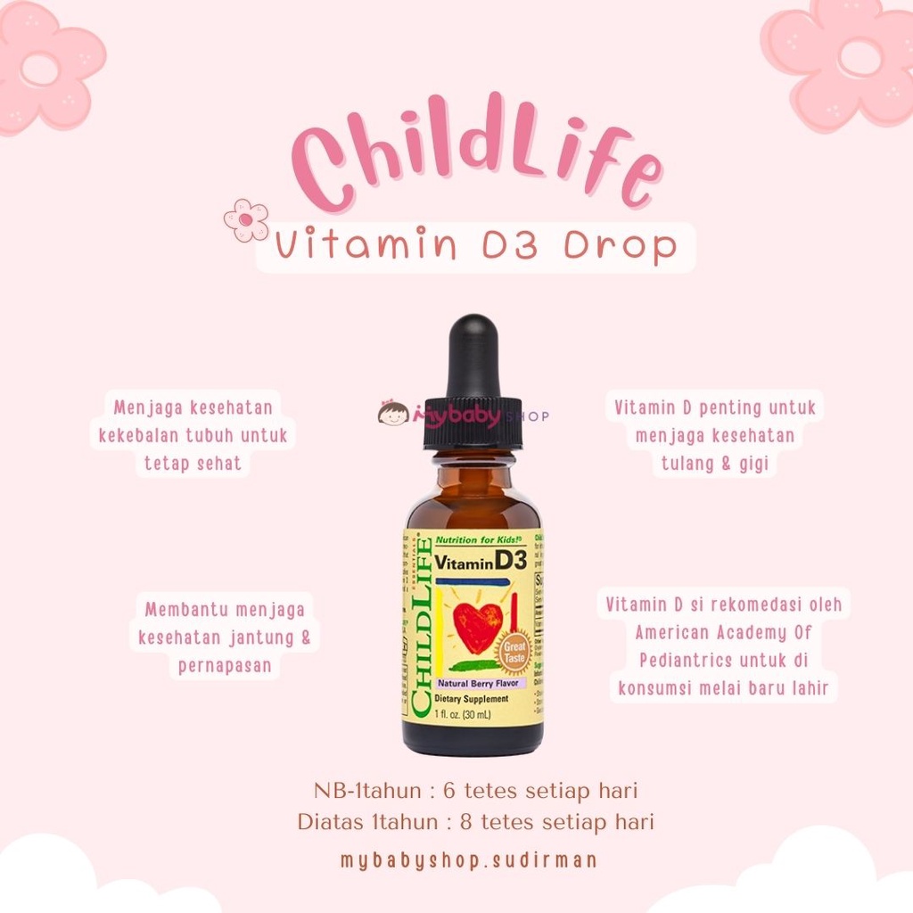 ChildLife Vitamin D3 30ml BPOM - Vitamin Anak & Bayi