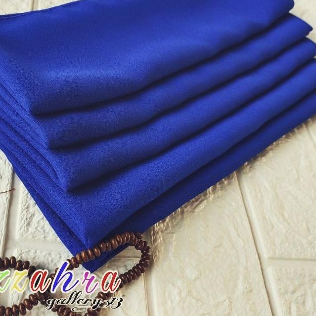 ✾ Hijab/Jilbab/Kerudung Segi Empat Wolycrepe murah No.24 BIRU BCA ➯