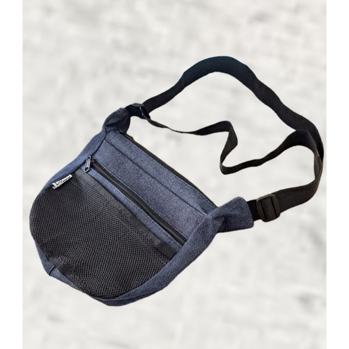 Tas Selempang Pria Bahan Jeans Casual Tas Distro Slingbag Tas Bahu Pria