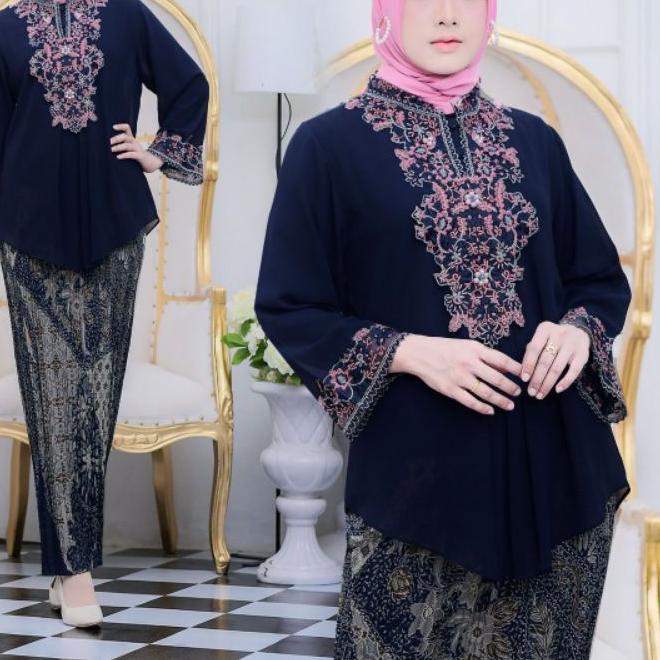 ✿ FK-SETELAN KEBAYA ENCIM BAHAN CERUTY // KEBAYA ENCIM CERUTY MIX BORDIR MODERN // KEBAYA TUNIK ENCI
