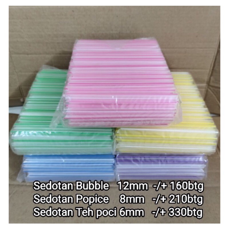 Sedotan Boba Popice Teh Poci Tidak Steril Bubble Drink