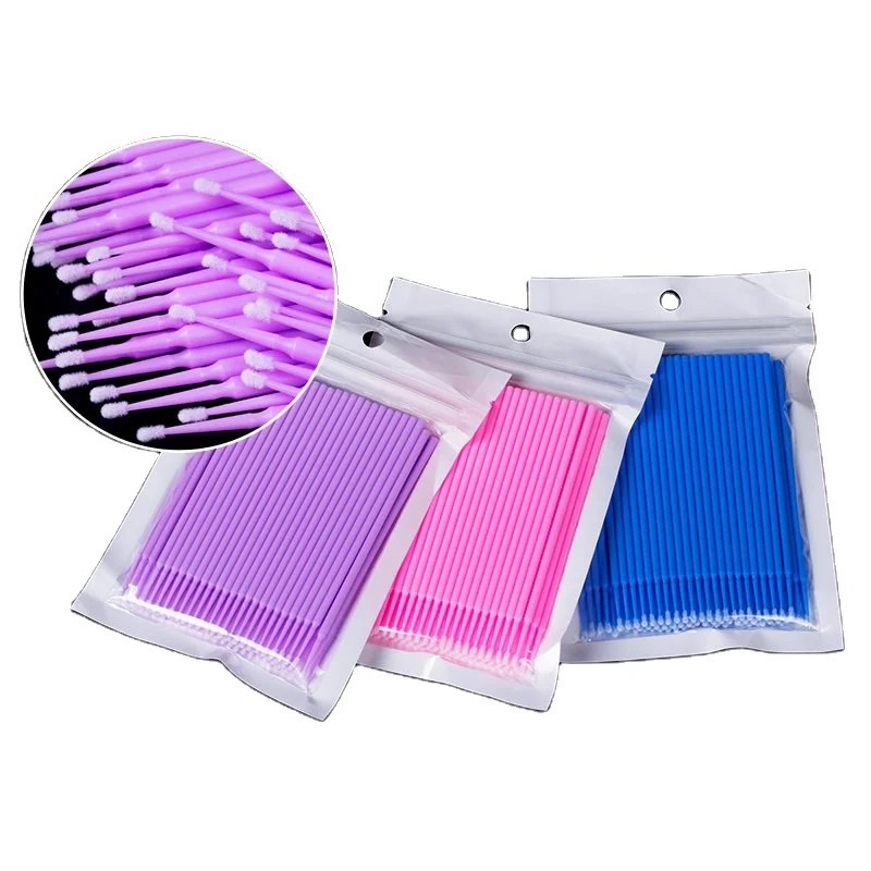 100 pcs MicroBrush Applicator eyelash extension Dental lashlift sikat mikro spolie disposal Produk Import