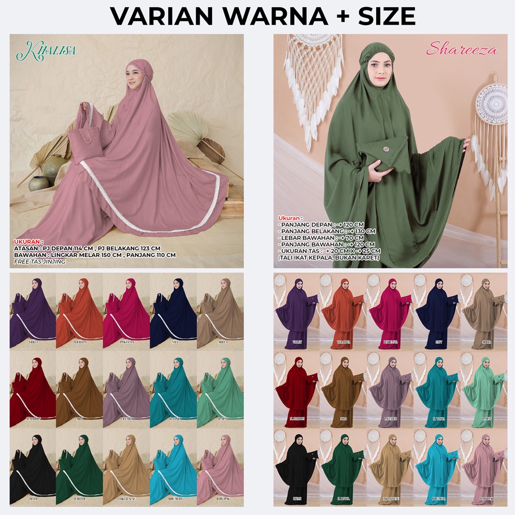 Mukena Renda Jumbo Bali Premium ZMT06 Renda Mukenah Travel Bahan Rayon Premium zmt06 Banyak Variasi Warna - by cs1