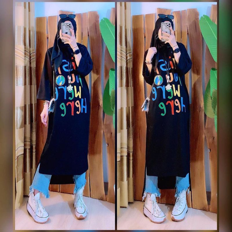 Wish You Long tunik kaos import tunik wanita tunik muslim tunik import