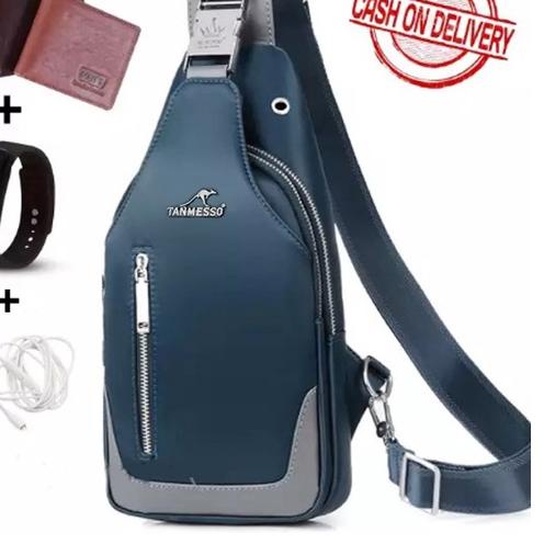 ► TANMESSO BAYAR DI TEMPAT 5IN1 TAS BONUS JAM &DOMPET,USBPORT&HEADSET ➢