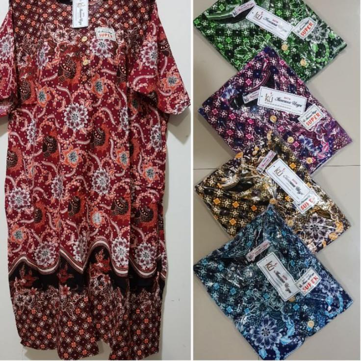▲ YULI - Daster kencana ungu  L5 JUMBO LD  CM PB 110 CM BATIK KU LEBEL PUTIH(KUP) ✿