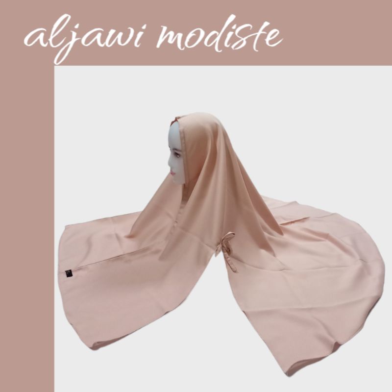 Jilbab Belah Samping Nonpad - SOFT PEACH