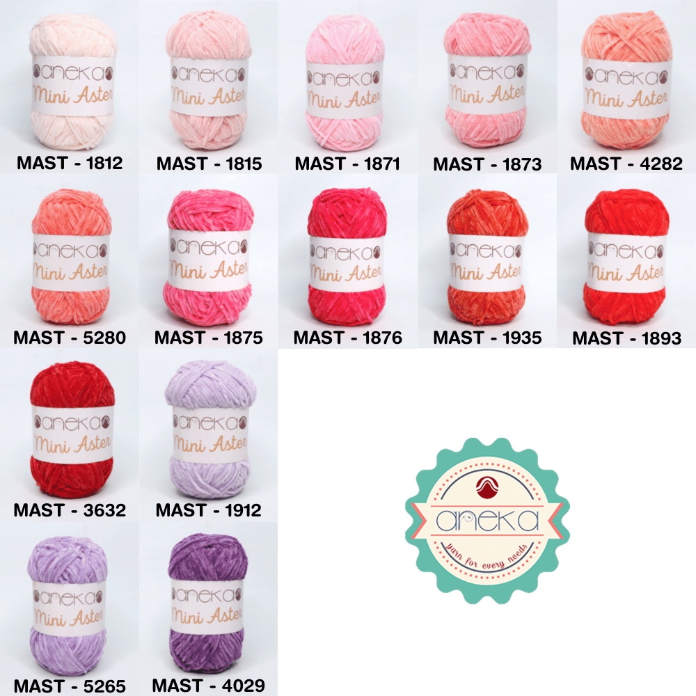 KATALOG - Benang Rajut Mini Aster / Velvet / Bludru Yarn