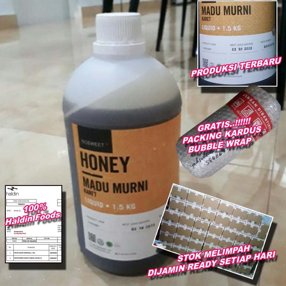 

BISA COD Madu Murni 100% Karet Hevea Haldin Foods 1,5kg Exklusif