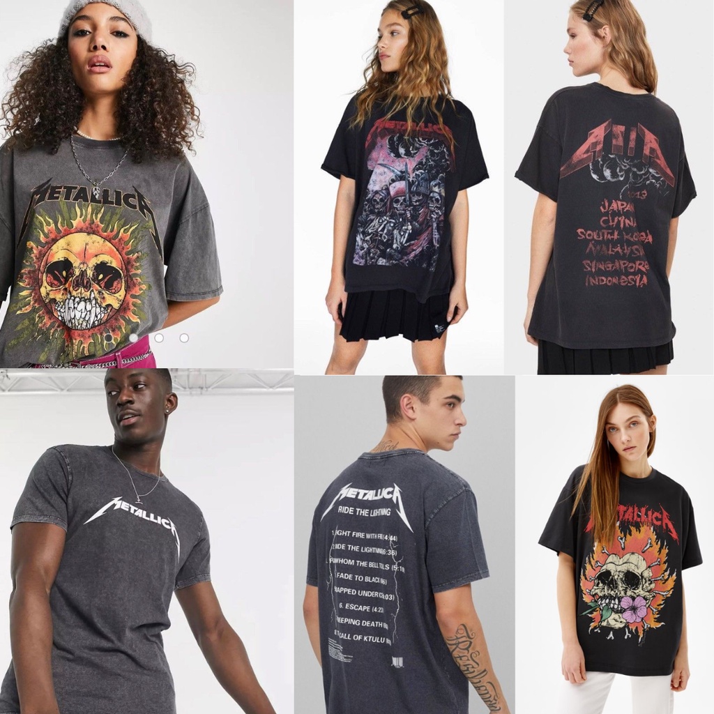 BERSHKA T-Shirt Metallica License Kaos Metallica