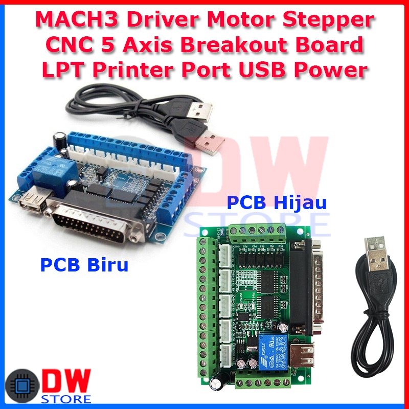 Modul Driver Motor Stepper MACH 3 MACH3 CNC 5 Axis USB Breakout Board BoB