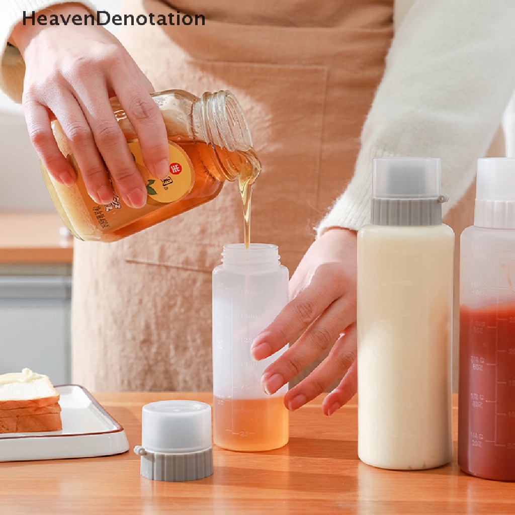 [HeavenDenotation] 1Pc 350 / 175ml 5 Hole Condiment Squeeze Bottles Ketchup Mustard Squeeze Bottle HDV