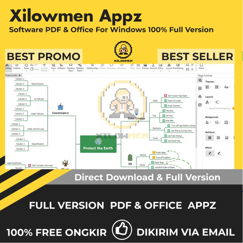 [Full Version] Wondershare EdrawMind Pro Lifetime - untuk membuat diagram, mind map, dan bagan lainnya dengan mudah dan cepat