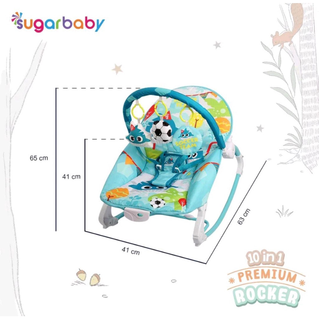SUGARBABY 10IN1 PREMIUM ROCKER / AYUNAN BAYI / BOUNCER BAYI