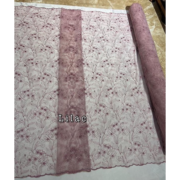 Kain tile akar mutiara /bahan Tulle akar / cocok untuk dress gaun seragaman dll TERBARU