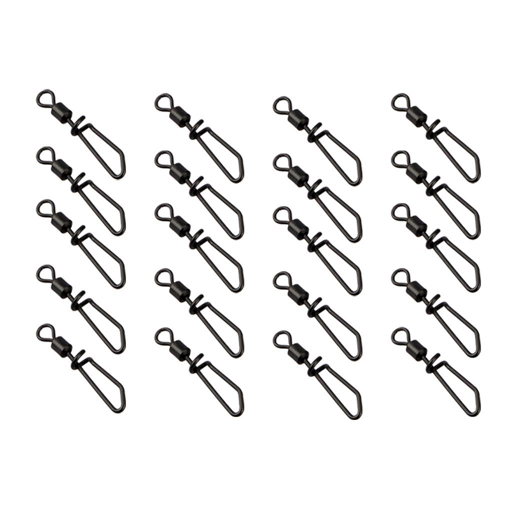 Huit 20 Pcs Memancing Snap Putar Rolling Ikan Konektor Berbentuk 8 Snaps Fishings Terminal Tackle Fishes Putar Aksesori