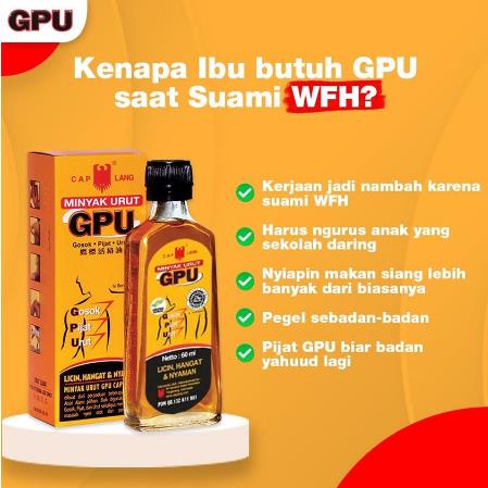 * NCC * GPU Minyak Urut Pijat Liniment Oil Rub Massage Knead Dari Cap Lang