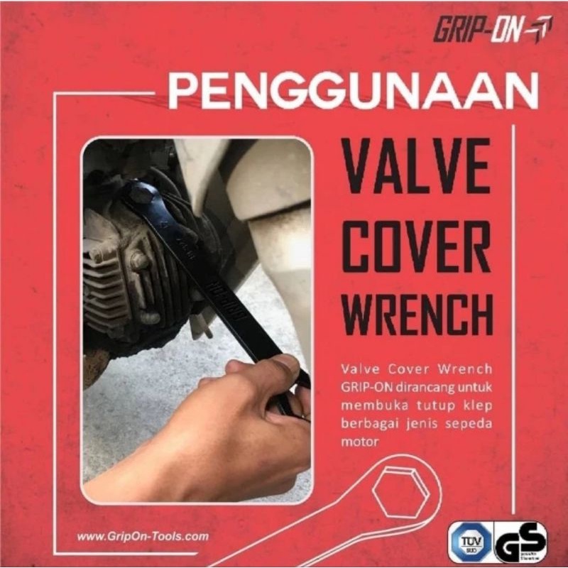 KUNCI TUTUP KLEP MOTOR 17 X 24 GRIP ON LURUS VALVE COVER WRENCH GRIPON 17X24 LURUS