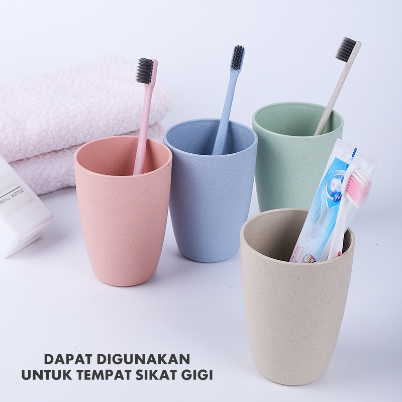 Gelas Wheat Straw Kopi Mug Cangkir | Gelas Gandum Kokoh | BPA Free