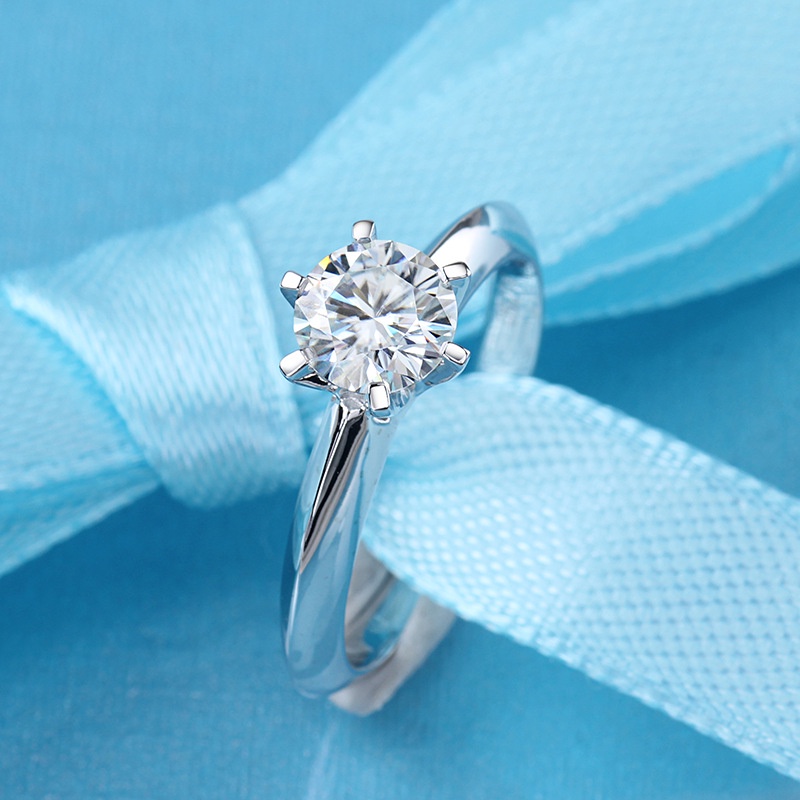 Larana Jewelry Perhiasan Berlian Original Berlian Eropa Asli Cincin Wanita Aesthetic Cincin Enam Cab