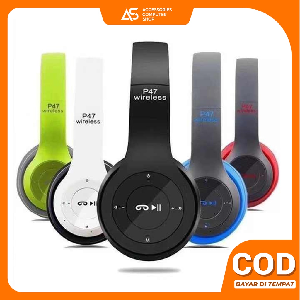 Headset Bluetooth P47 Pro Mega Bass Good Quality AH063 - ACS