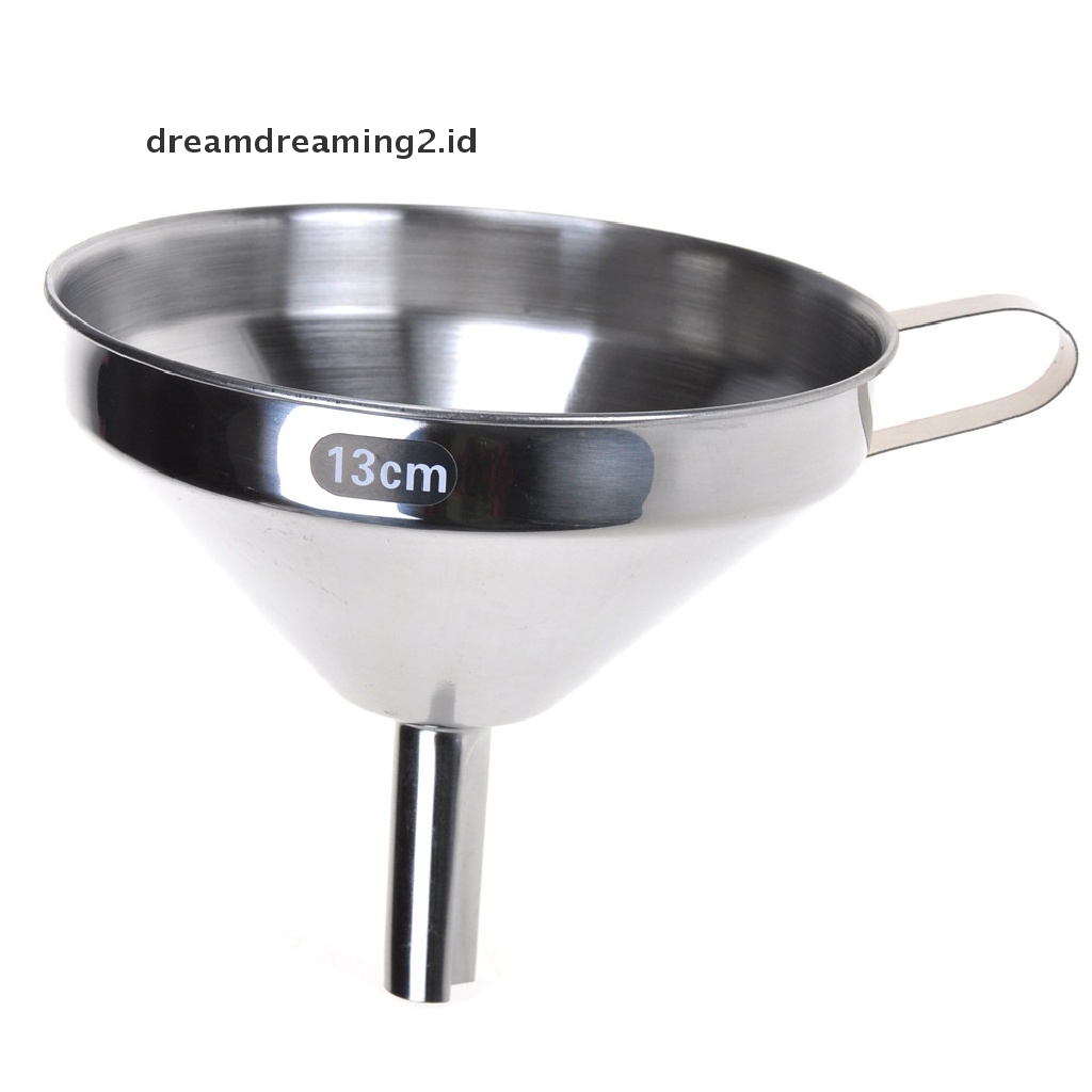 (dream) Corong Cairan Mulut Lebar Stainless Steel15 /13 /11cm Saringan Bisa Dilepas Filter.