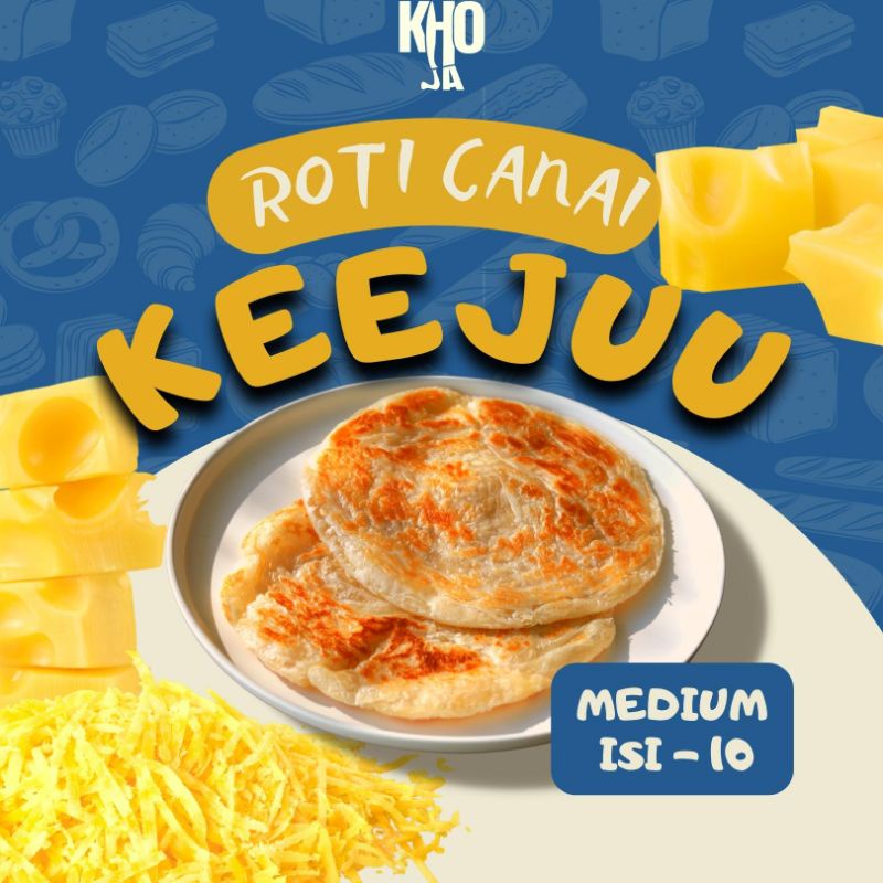 

Roti Canai KEJU / Medium isi 10 / Mini isi 20 / Jumbo isi 5 / Roti Cane / Roti Maryam / Roti Konde / Roti Parata